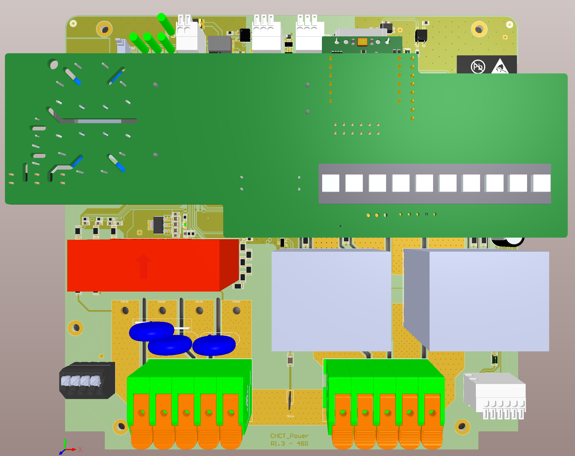 CHCT power board 3D render