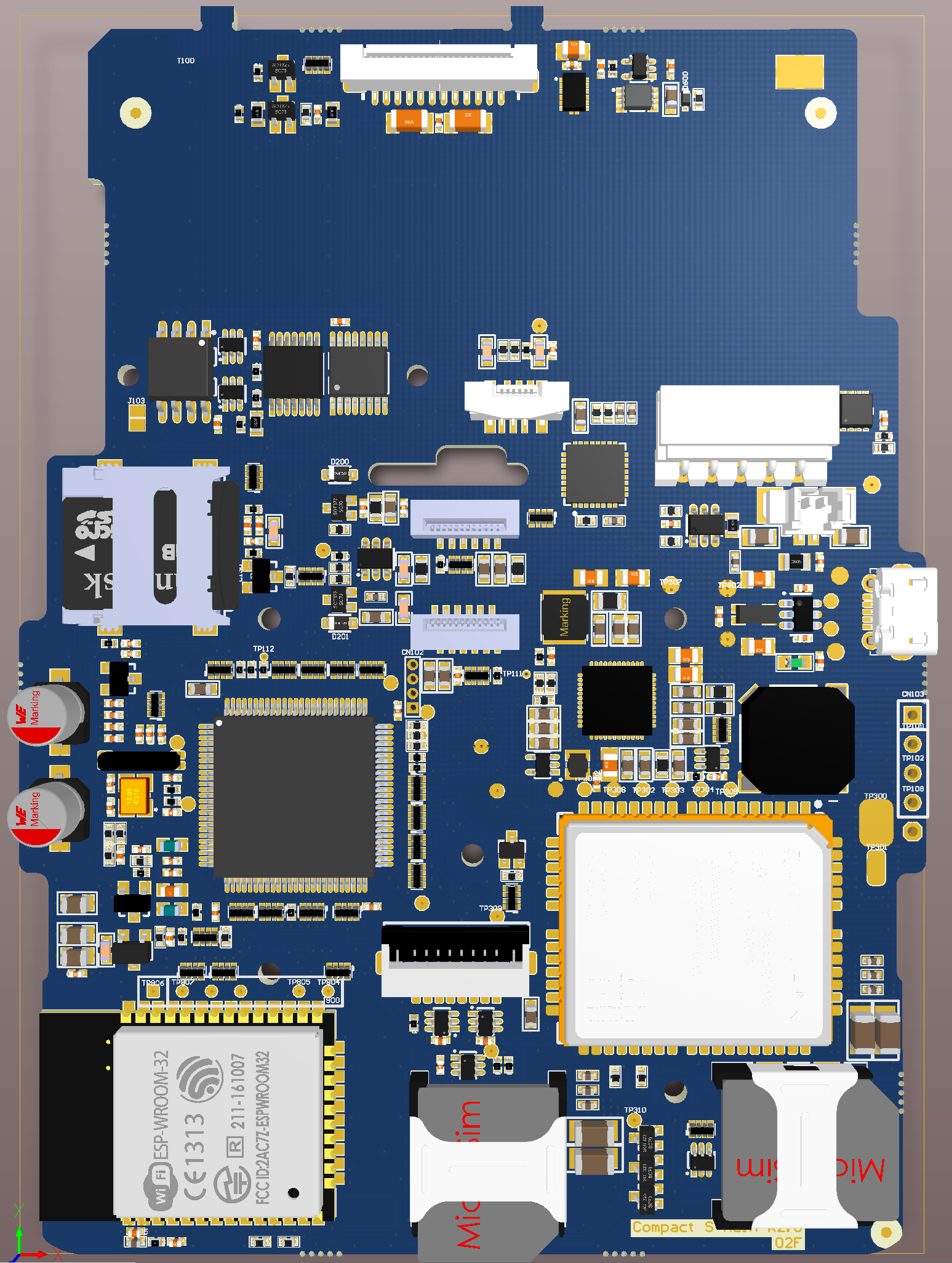 Compact-S board 3D render