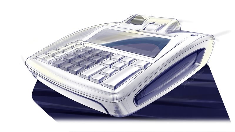 POS terminal concept sketch