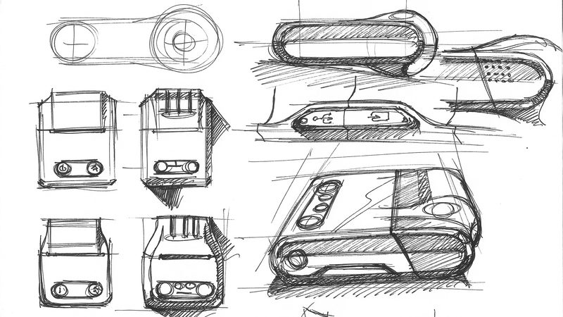 Capsule device multi-angle sketches