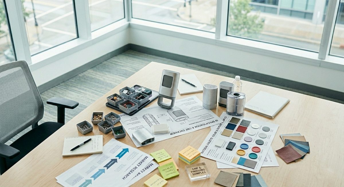 Product specification review with prototypes and CMF samples