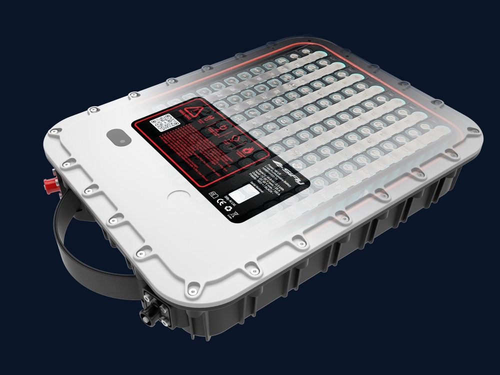 Battery pack internal layout with transparent housing